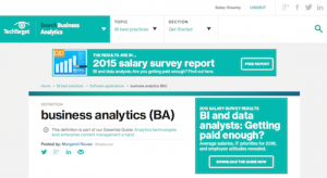 Business Analytics BA