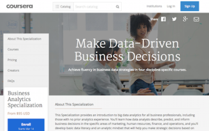Business Analytics Specialization