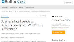 Business Intelligence vs Business Analytics Whats the Difference