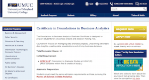 Certificate in Foundations in Business Analytics