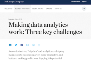 Making Data Analytics Work Three Key Challenges