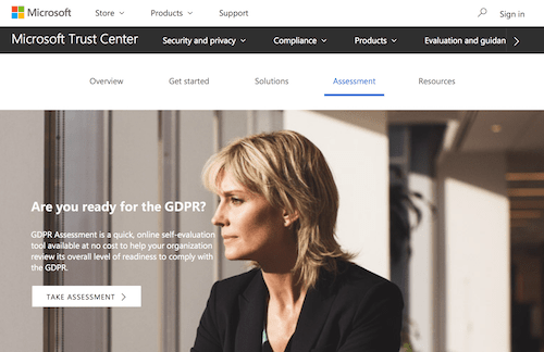 Microsoft GDPR Assessment Tool