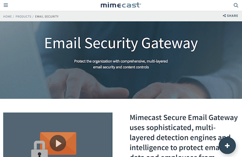Mimecast Email Security Gateway