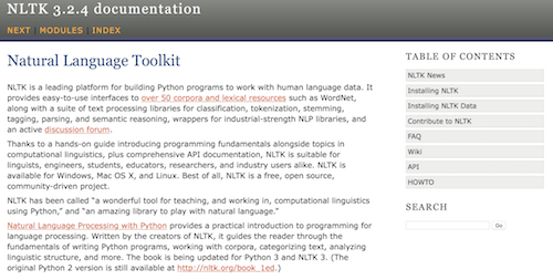 Natural Language Toolkit NLTK