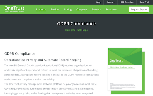 OneTrust Privacy Management Software Platform