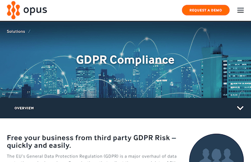 Opus Global's Third Party GDPR Compliance Solution