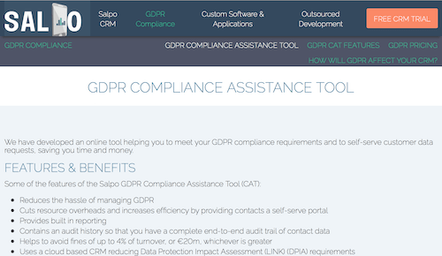 Salpo GDPR Compliance Assistance Tool