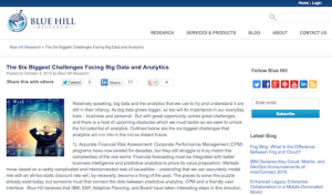 The Six Biggest Challenges Facing Big Data and Analytics